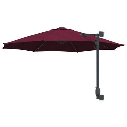 Garden Parasol Manual Bordeaux Red 248 x 248 x 148 cm