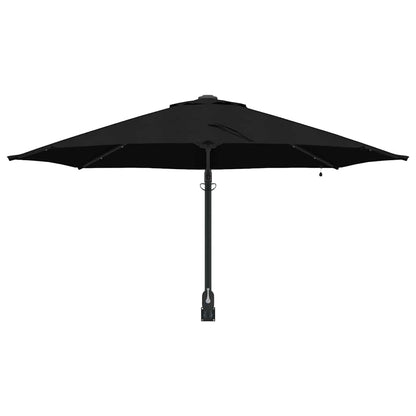 Garden Parasol Black 248 x 248 x 148 cm Polyester and Steel