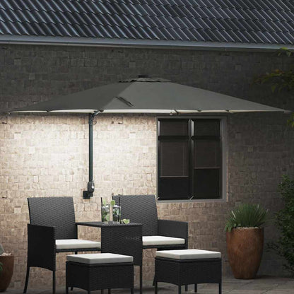 Garden Parasol Sand 248.5 x 247.5 x 160 cm Polyester and Steel