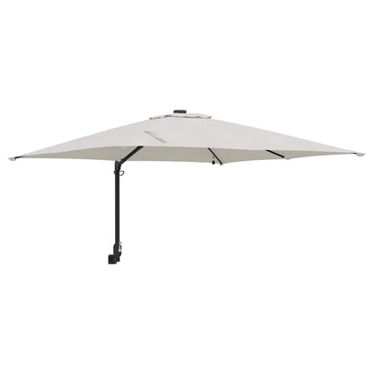 Garden Parasol Sand 248.5 x 247.5 x 160 cm Polyester and Steel