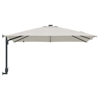Garden Parasol Sand 248.5 x 247.5 x 160 cm Polyester and Steel