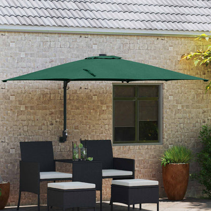 Garden Parasol Green 248.5 x 247.5 x 160 cm Polyester and Steel