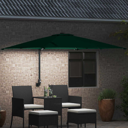 Garden Parasol Green 248.5 x 247.5 x 160 cm Polyester and Steel