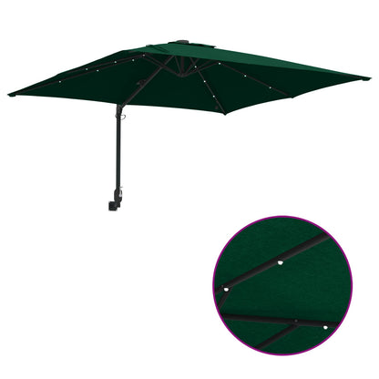 Garden Parasol Green 248.5 x 247.5 x 160 cm Polyester and Steel