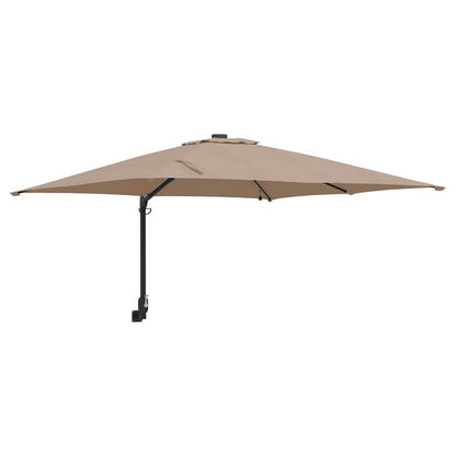 Garden Parasol Taupe 248.5 x 247.5 x 160 cm Polyester and Steel