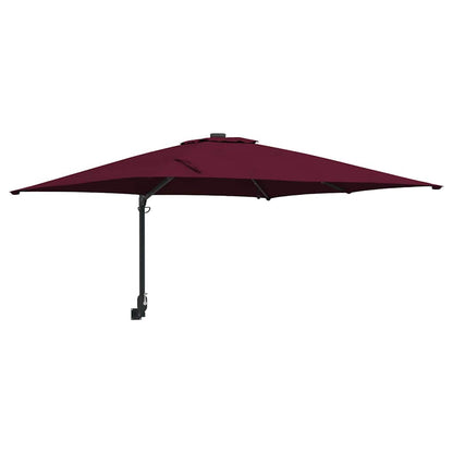 Garden Parasol Bordeaux Red 248.5 x 247.5 x 160 cm