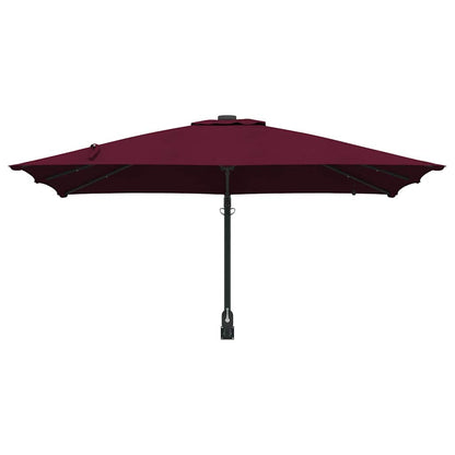 Garden Parasol Bordeaux Red 248.5 x 247.5 x 160 cm