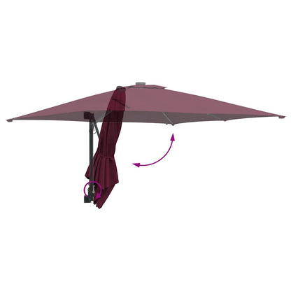 Garden Parasol Bordeaux Red 248.5 x 247.5 x 160 cm