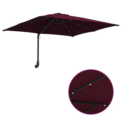 Garden Parasol Bordeaux Red 248.5 x 247.5 x 160 cm