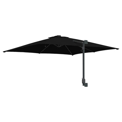 Garden Parasol Black 248.5 x 247.5 x 160 cm Polyester and Steel