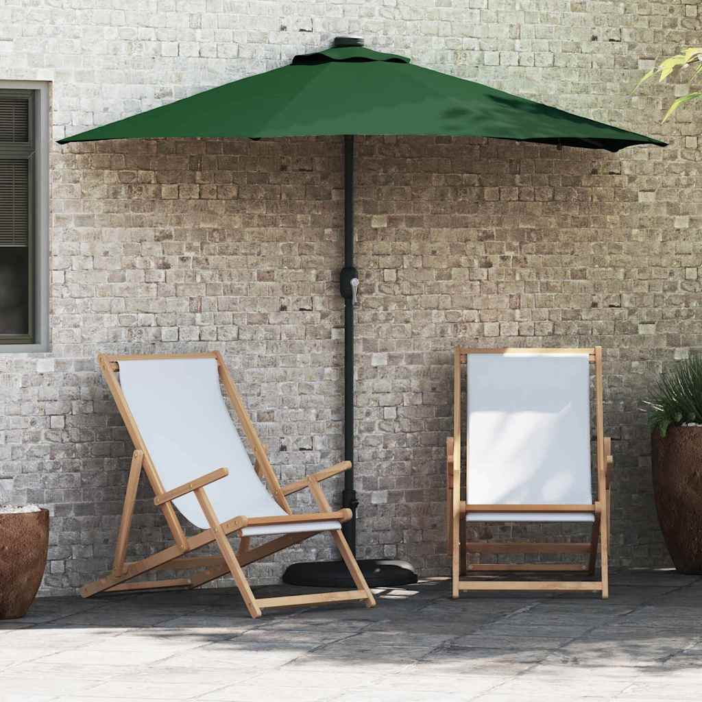 Garden Parasol Green 294 x 150 x 223 cm Polyester and Steel