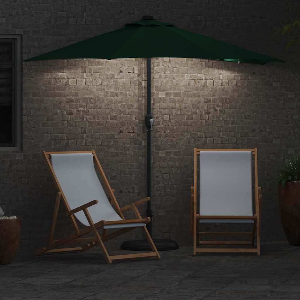 Garden Parasol Green 294 x 150 x 223 cm Polyester and Steel