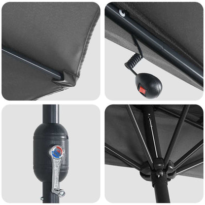 Garden Parasol Anthracite 294 x 150 x 223 cm