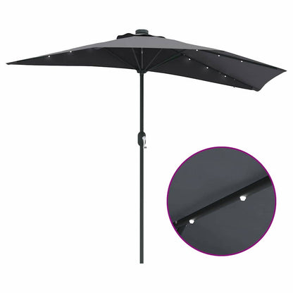 Garden Parasol Anthracite 294 x 150 x 223 cm