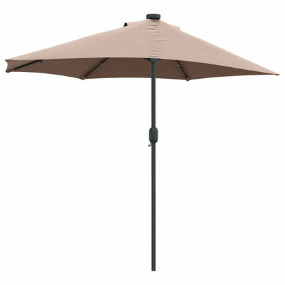Garden Parasol Taupe 294 x 150 x 223 cm Polyester and Steel