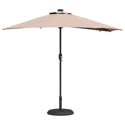 Garden Parasol Taupe 294 x 150 x 223 cm Polyester and Steel
