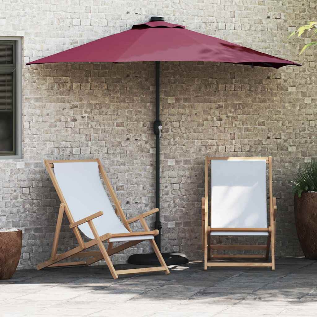 Garden Parasol Bordeaux Red 294 x 150 x 223 cm
