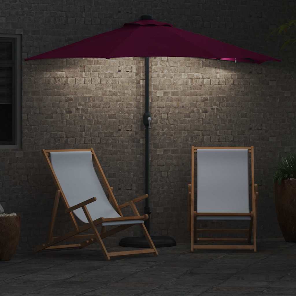 Garden Parasol Bordeaux Red 294 x 150 x 223 cm