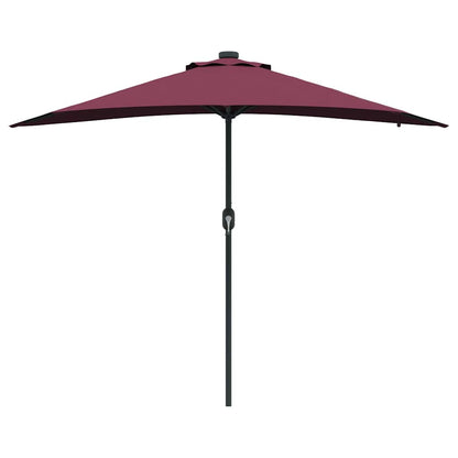 Garden Parasol Bordeaux Red 294 x 150 x 223 cm