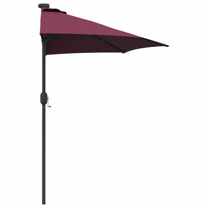 Garden Parasol Bordeaux Red 294 x 150 x 223 cm