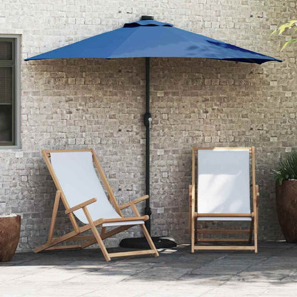 Garden Parasol Azurblau 294 x 150 x 223 cm Polyester and Steel