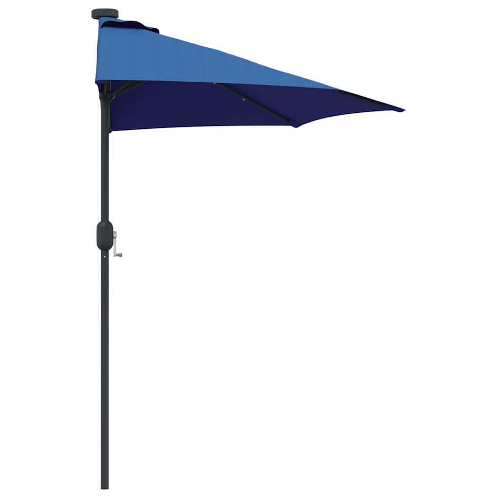 Garden Parasol Azurblau 294 x 150 x 223 cm Polyester and Steel