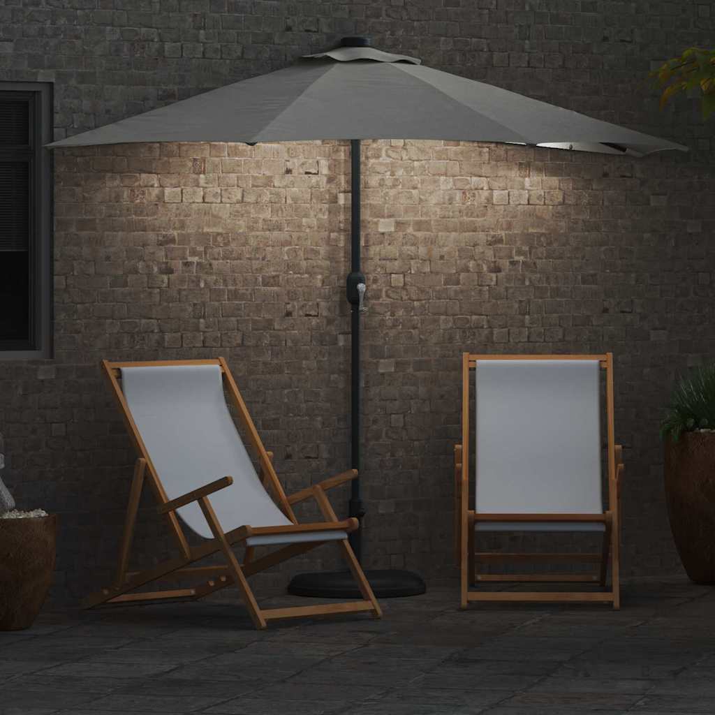 Garden Parasol Sand 294 x 150 x 224 cm Polyester and Steel