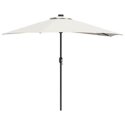 Garden Parasol Sand 294 x 150 x 224 cm Polyester and Steel