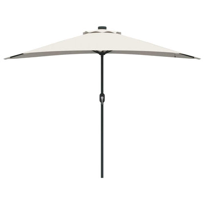 Garden Parasol Sand 294 x 150 x 224 cm Polyester and Steel