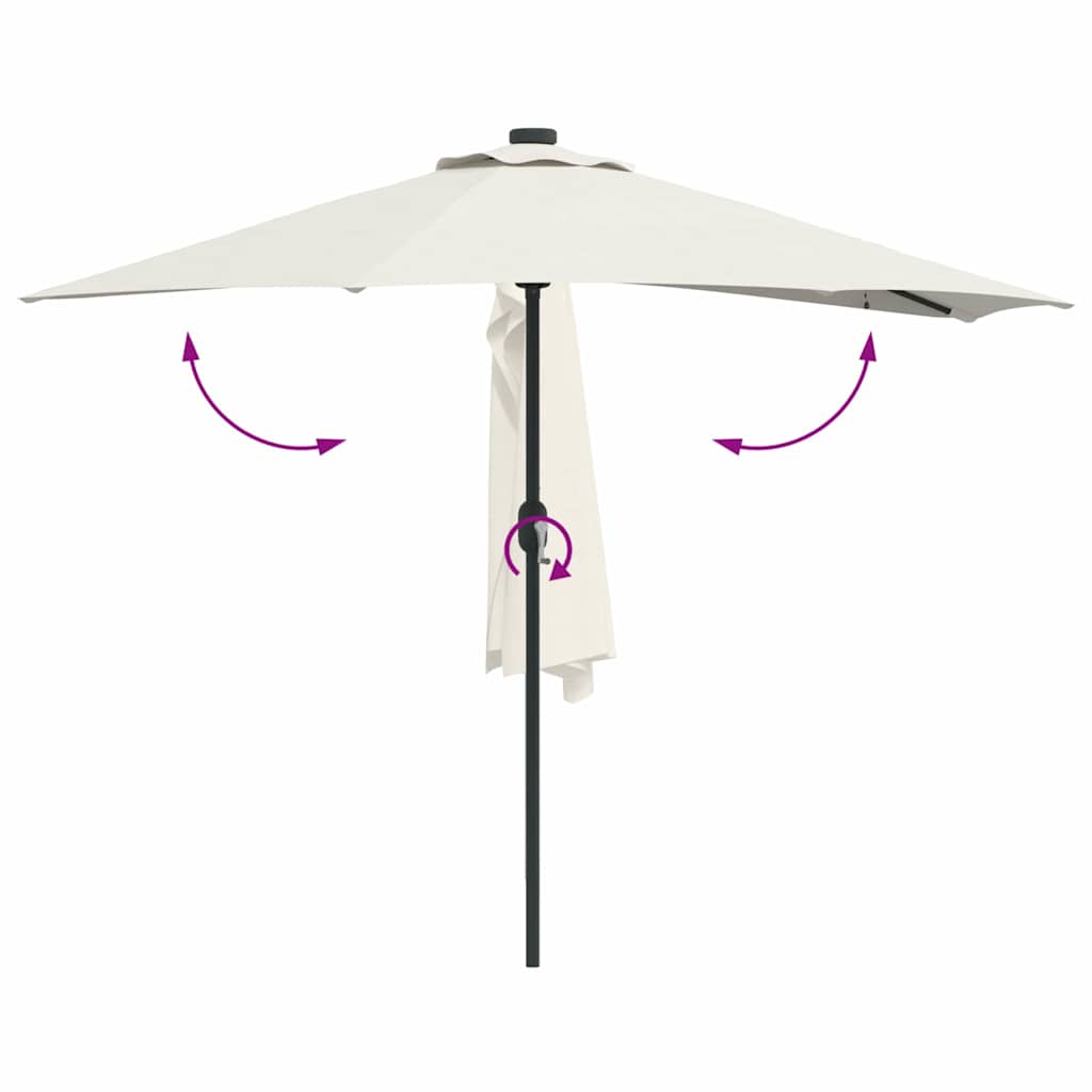 Garden Parasol Sand 294 x 150 x 224 cm Polyester and Steel