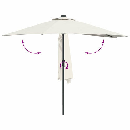 Garden Parasol Sand 294 x 150 x 224 cm Polyester and Steel