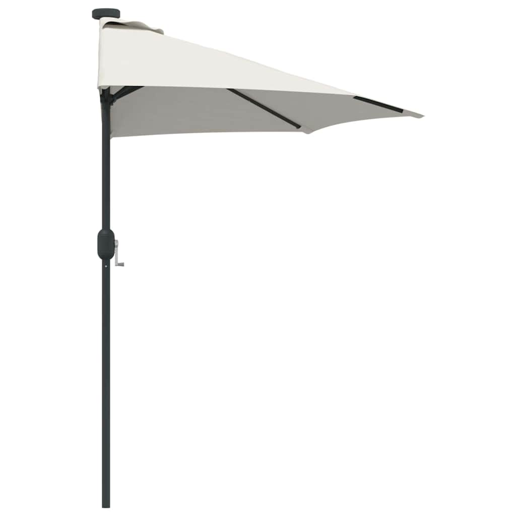 Garden Parasol Sand 294 x 150 x 224 cm Polyester and Steel