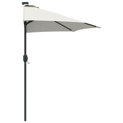 Garden Parasol Sand 294 x 150 x 224 cm Polyester and Steel