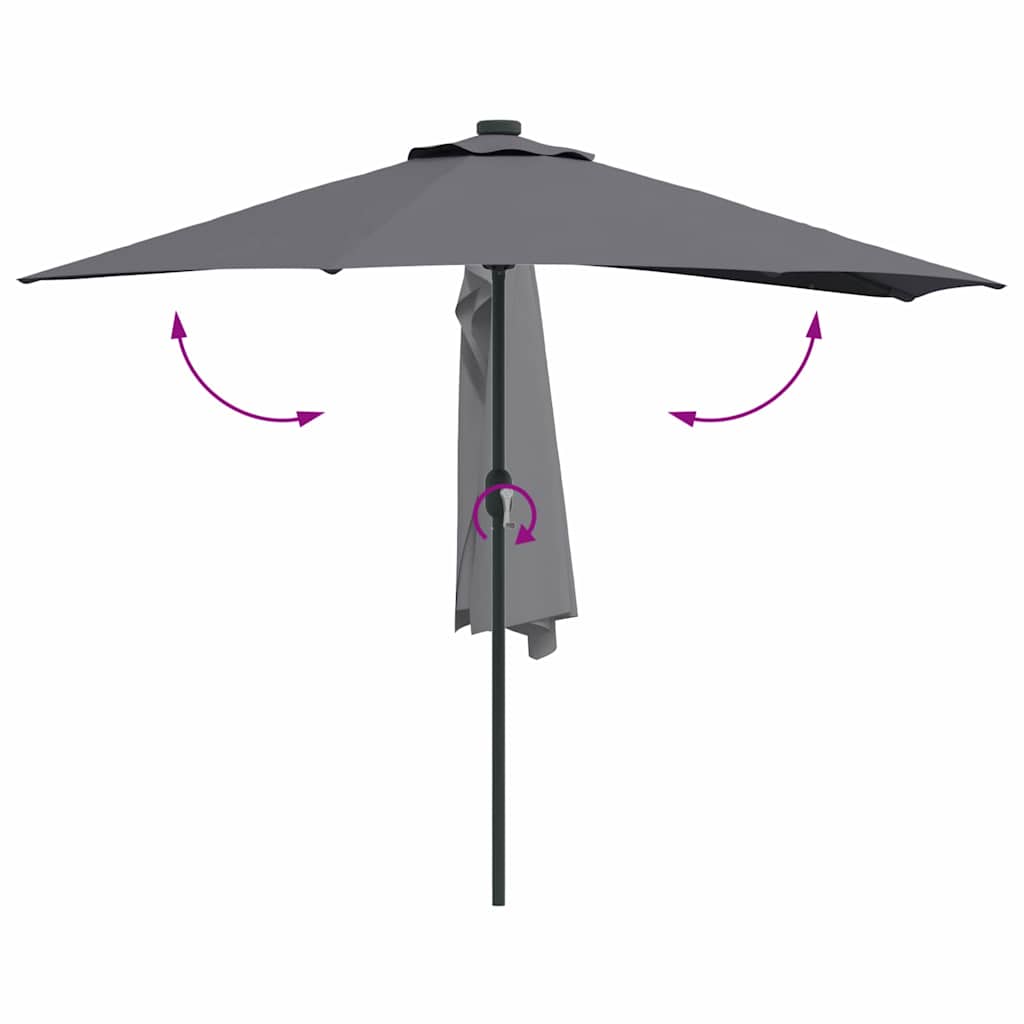 Garden Parasol Anthracite 294 x 150 x 224 cm