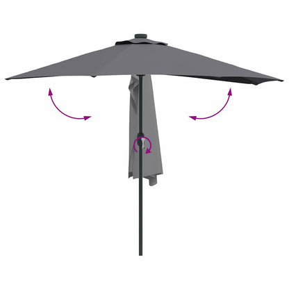 Garden Parasol Anthracite 294 x 150 x 224 cm