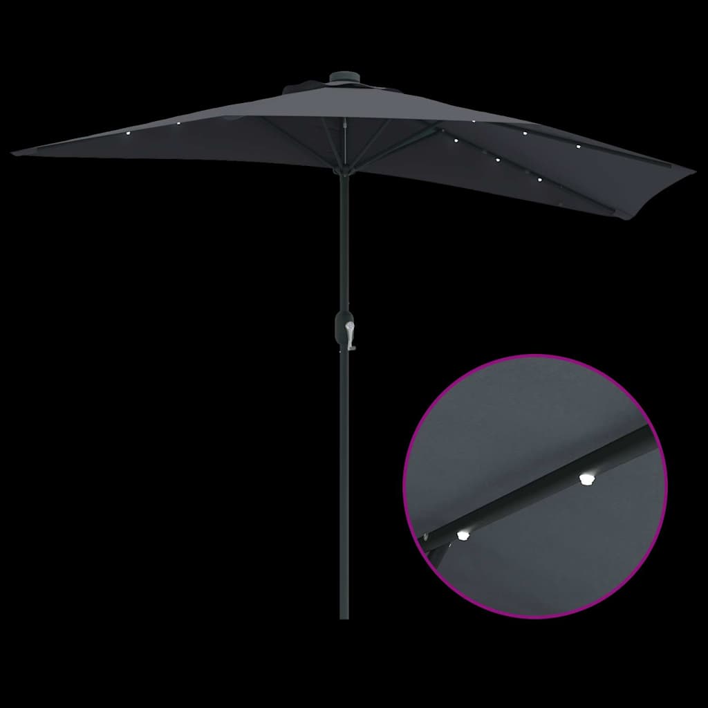 Garden Parasol Anthracite 294 x 150 x 224 cm