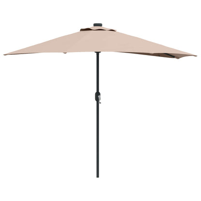 Garden Parasol Taupe 294 x 150 x 224 cm Polyester and Steel