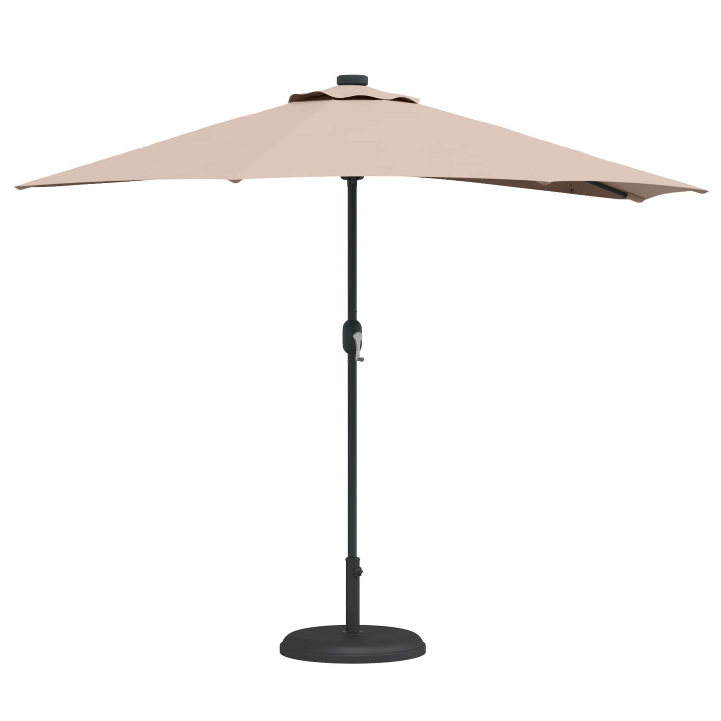Garden Parasol Taupe 294 x 150 x 224 cm Polyester and Steel
