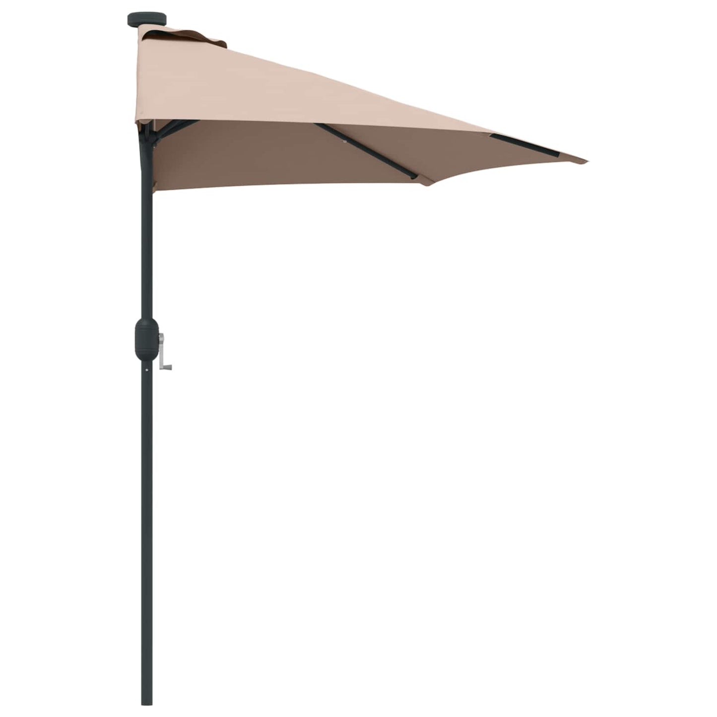 Garden Parasol Taupe 294 x 150 x 224 cm Polyester and Steel
