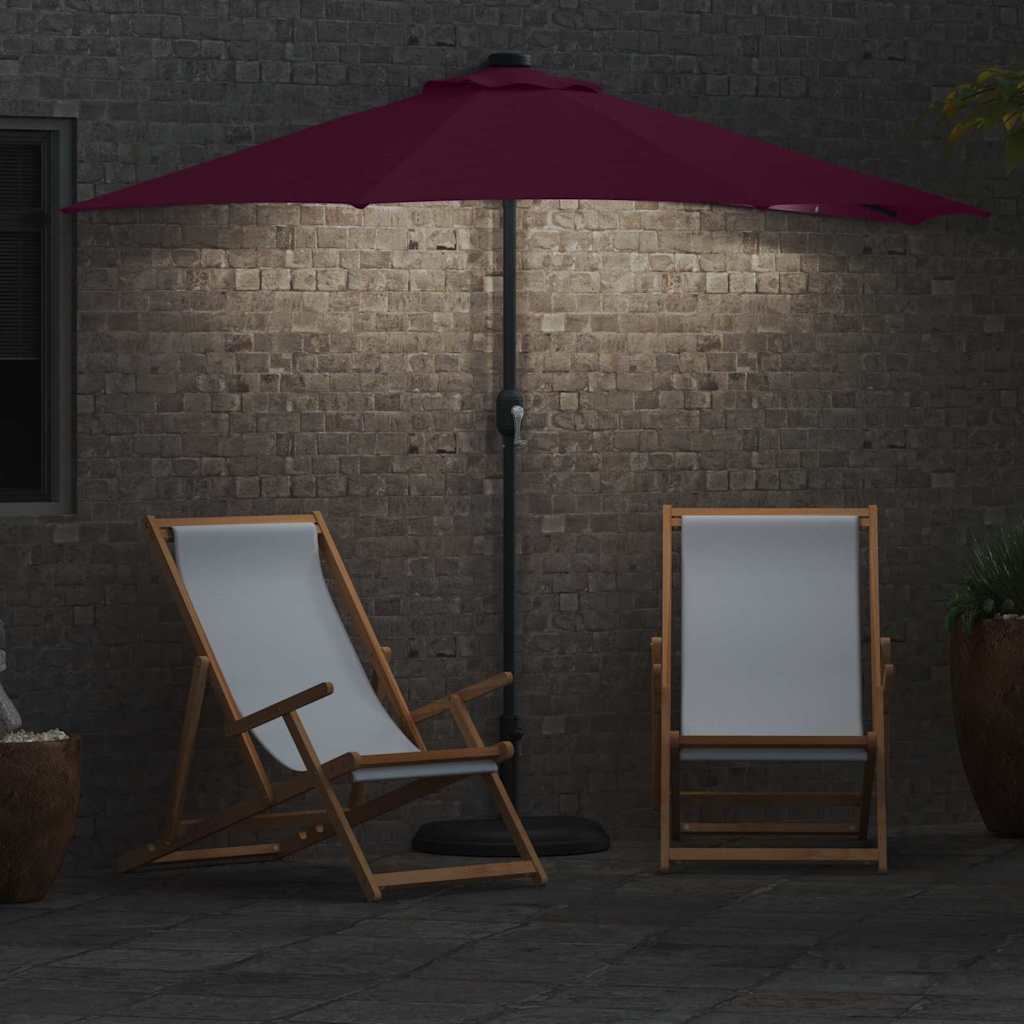 Garden Parasol Bordeaux Red 294 x 150 x 224 cm