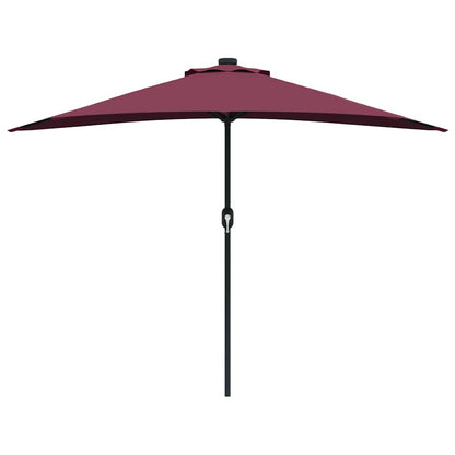 Garden Parasol Bordeaux Red 294 x 150 x 224 cm