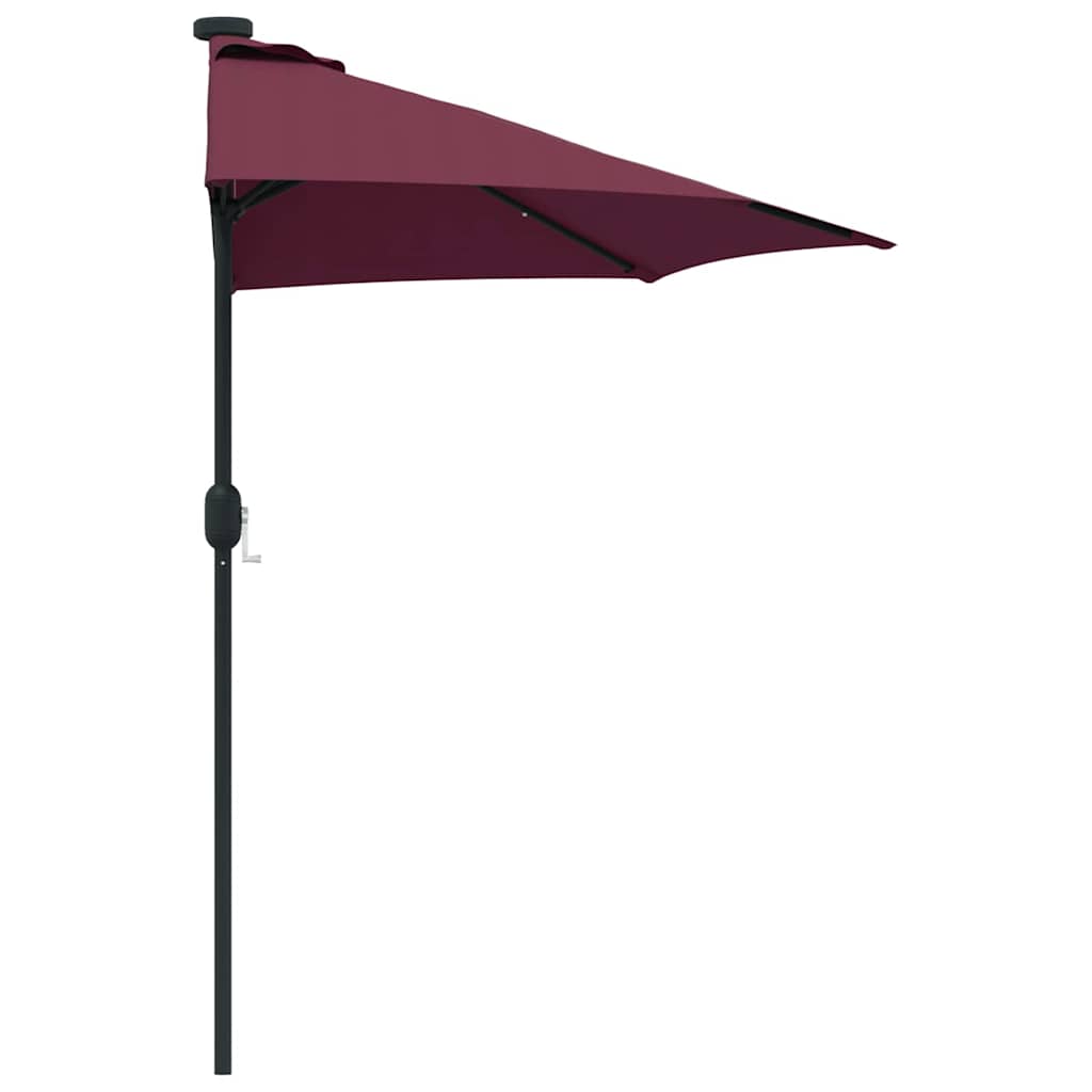Garden Parasol Bordeaux Red 294 x 150 x 224 cm
