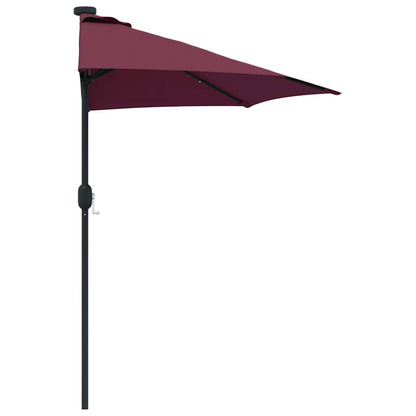 Garden Parasol Bordeaux Red 294 x 150 x 224 cm