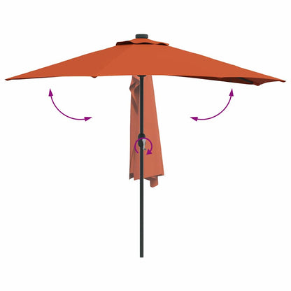 Garden Parasol Terracotta 294 x 150 x 224 cm