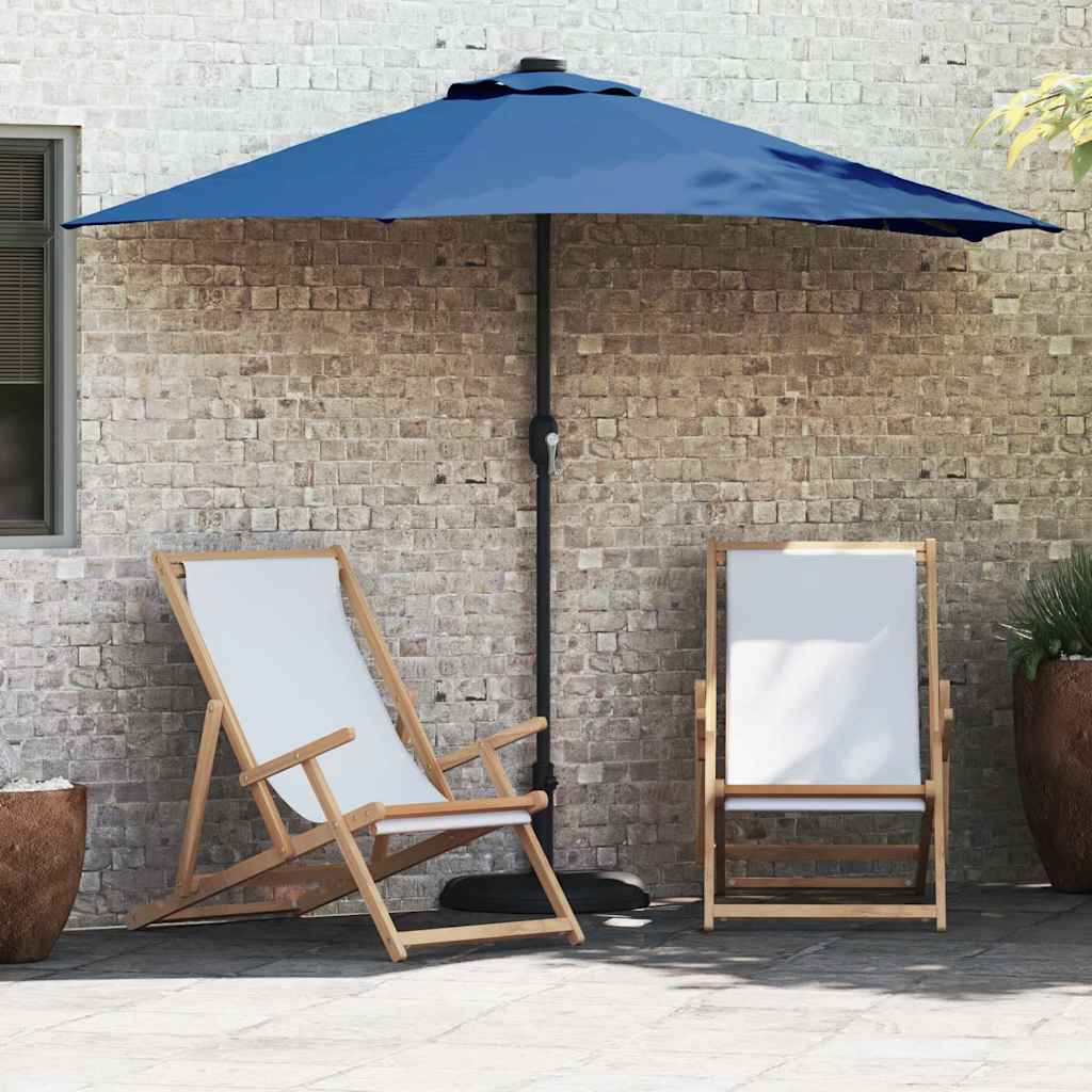 Garden Parasol Azurblau 294 x 150 x 224 cm Polyester and Steel