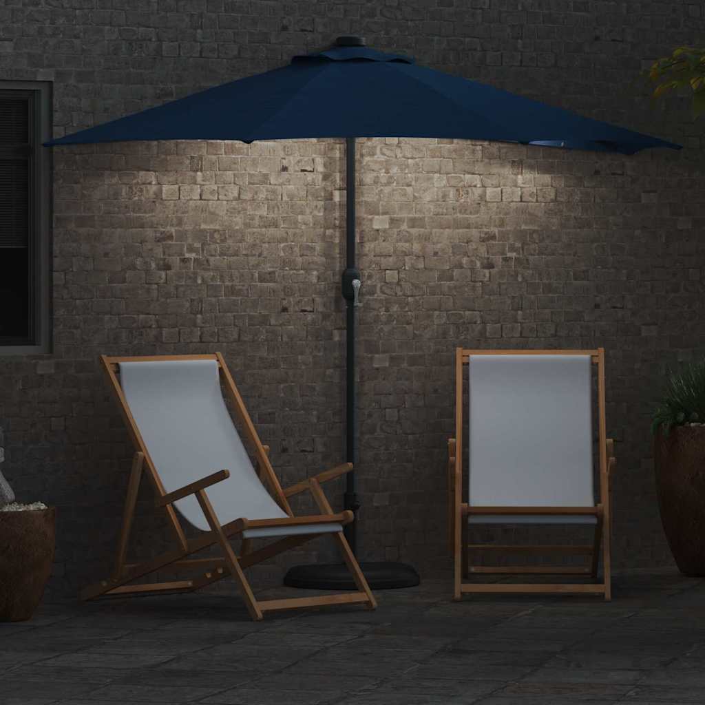 Garden Parasol Azurblau 294 x 150 x 224 cm Polyester and Steel