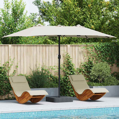 Garden Parasol Sand 385 x 209 x 244 cm Polyester and Steel