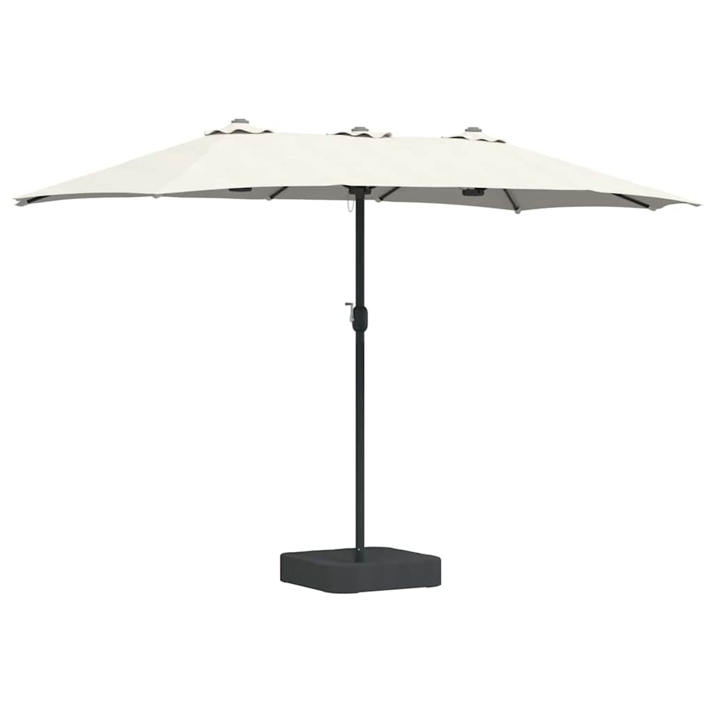 Garden Parasol Sand 385 x 209 x 244 cm Polyester and Steel