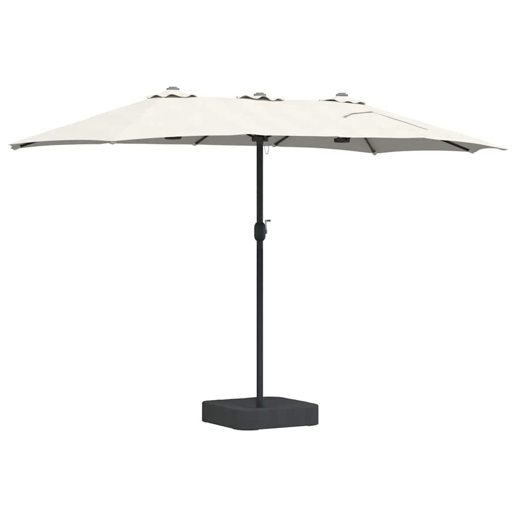 Garden Parasol Sand 385 x 209 x 244 cm Polyester and Steel