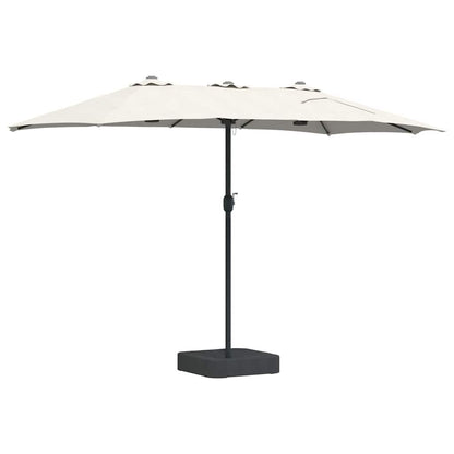 Garden Parasol Sand 385 x 209 x 244 cm Polyester and Steel